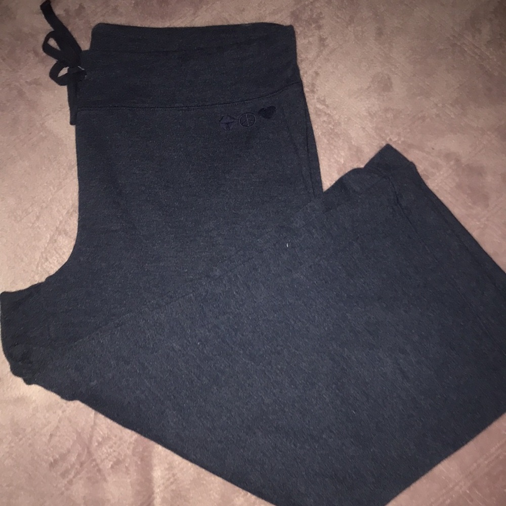 Lucky Brand 🍀☮️💙Cropped Drawstring Sweatpants Size S